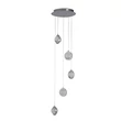 Pendul Searchlight Quartz metal, sticla, crom, transparent, LED, 4.5W, 1020lm, 4000K - 28701-5CC