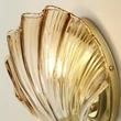 Aplica de perete pentru baie Searchlight SHELL metal, sticla, alama, chihlimbar, G9 - 28980SB