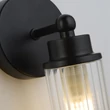Aplica de perete pentru baie Searchlight IMPERIAL metal,  sticla, negru, transparent, G9 - 29981BK