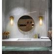 Aplica de perete pentru baie Searchlight IMPERIAL metal,  sticla, alama, transparent, G9 - 29981SB