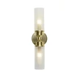 Aplica de perete pentru baie Searchlight IMPERIAL metal,  sticla, alama, transparent, G9 - 29982SB