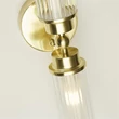 Aplica de perete pentru baie Searchlight IMPERIAL metal,  sticla, alama, transparent, G9 - 29982SB