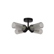 Plafoniera Searchlight Imperial metal, sticla, negru, transparent, G9, 7W, IP44 - 29984BK