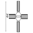 Plafoniera Searchlight Imperial metal, sticla, negru, transparent, G9, 7W, IP44 - 29984BK