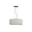 Pendul Searchlight Hessian metal, textil, negru, alb, E27, 60W - 30503-3BK
