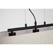Pendul Searchlight Hessian metal, textil, negru, alb, E27, 60W - 30503-3BK