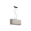 Pendul Searchlight Hessian metal, textil, negru, alb, E27, 60W - 30503-3BK