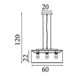 Pendul Searchlight Hessian metal, textil, negru, alb, E27, 60W - 30503-3BK
