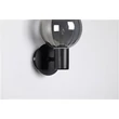 Aplica de perete Searchlight Luminsphere metal, sticla, negru, fumuriu, G9, 7W, IP44 - 30506BK