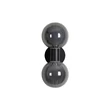 Aplica de perete Searchlight Luminsphere metal, sticla, negru, fumuriu, G9, 7W, IP44 - 30507BK
