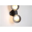 Aplica de perete Searchlight Luminsphere metal, sticla, negru, fumuriu, G9, 7W, IP44 - 30507BK
