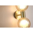 Aplica de perete Searchlight Luminsphere metal, sticla, alama, sampanie, G9, 7W, IP44 - 30507GO