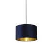 Abajur Searchlight DRUM metal, catifea, albastru, E14, E27 - 31040AZ
