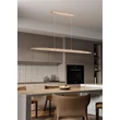 Pendul Searchlight Kenzie lemn, LED, 29W, 2520lm, 2700K-3000K-4000K - 31501NA