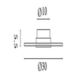 Aplica de perete Searchlight Cleo metal, sticla, alama, chihlimbar, LED, 9.4W, 862lm, 3000K - 32210AM