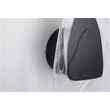 Aplica de perete Searchlight Destiny metal, sticla, negru, transparent, LED, 8W, 943lm, 3000K - 32983BK