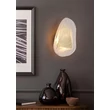 Aplica de perete Searchlight Destiny metal, sticla, alama, transparent, LED, 8W, 983lm, 3000K - 32983PB