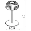 Veioza Searchlight Ezra metal, gri, LED, 2.5W, 150lm, 3000K, IP54 - 33610GY