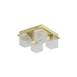 Plafoniera Searchlight Cuboid metal, acril, alama, transparent, LED, 10.25W, 4012lm, 3000K - 33640-4SB