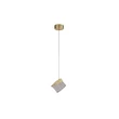Pendul Searchlight Cuboid metal, acril, alama, transparent, LED, 12W, 1277lm, 3000K - 33640SB