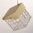 Pendul Searchlight Cuboid metal, acril, alama, transparent, LED, 12W, 1277lm, 3000K - 33640SB