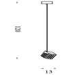 Pendul Searchlight Cuboid metal, acril, alama, transparent, LED, 12W, 1277lm, 3000K - 33640SB