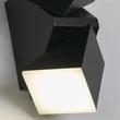 Aplica de prete exterioara Searchlight MONTANA metal, acril, negru, LED, 12W, 3000K, 680 Lm, IP65 - 36170BK