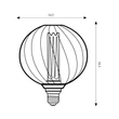 Bec cu LED Searchlight Decorative Lamp metal, negru, E27, 4.5W, 320lm, 2700K - 36604BK