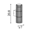Aplica de perete exterior Searchlight Detroit metal, negru, GU10, 7W, IP44 - 37738BK