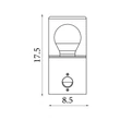Aplica de perete exterior Searchlight Colorado  metal, plastic, negru, alb, E27, 15W, IP44 - 39220BK-PIR