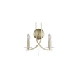 Aplica de perete Searchlight Ascona metal, sticla, alama, transparent, E14, 60W - 4162-2SB