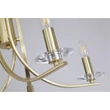 Pendul Searchlight Ascona metal, sticla, alama, transparent, E14, 60W - 4165-5SB