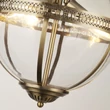 Pendul Searchlight CORONET metal, sticla, alama, transparent, E14 - 44213-3AB