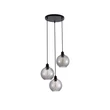 Pendul Searchlight Radiance metal, sticla, negru, fumuriu, E27, 60W - 44520-3SM