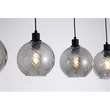 Pendul Searchlight Radiance metal, sticla, negru, fumuriu, E27, 60W - 44520-4SM