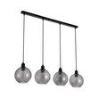 Pendul Searchlight Radiance metal, sticla, negru, fumuriu, E27, 60W - 44520-4SM