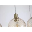 Pendul Searchlight Radiance metal, sticla, maro, chihlimbar, E27, 60W - 44520-6CP