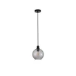 Pendul Searchlight Radiance metal, sticla, negru, fumuriu, E27, 60W - 44520SM