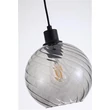 Pendul Searchlight Radiance metal, sticla, negru, fumuriu, E27, 60W - 44520SM
