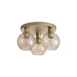 Plafoniera Searchlight Radiance metal, sticla, auriu, sampanie, E27, 60W - 44521CP