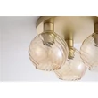 Plafoniera Searchlight Radiance metal, sticla, auriu, sampanie, E27, 60W - 44521CP