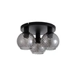 Plafoniera Searchlight Radiance metal, sticla, negru, fumuriu, E27, 60W - 44521SM