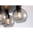 Plafoniera Searchlight Radiance metal, sticla, negru, fumuriu, E27, 60W - 44521SM