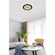 Plafoniera Searchlight Ringo metal, alb, negru, LED, 25W, 3238lm, 3000K-4500K-6500K - 44712BK