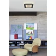 Plafoniera Searchlight Squary metal, alb, negru, LED, 24W, 3284lm, 3000K-4500K-6500K - 44714BK