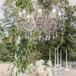 Candelabru exterior Searchlight UTAH metal, acril, cristal, auriu, transparent,E14 - 44761-8GO