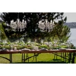Candelabru exterior Searchlight UTAH metal, acril, cristal, auriu, transparent,E14 - 44761-8GO