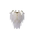 Aplica de perete Searchlight Feather metal, sticla, alama, opal, E14, 60W - 48910-1SB