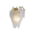 Aplica de perete Searchlight Feather metal, sticla, alama, opal, E14, 60W - 48910-1SB