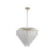Pendul Searchlight Feather metal, sticla, alama, opal, E14, 60W - 48970-6SB